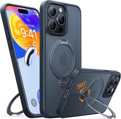 Produktbild von TORRAS 360° Ostand Spin iPhone 15 Pro Max Hülle Militärschutz