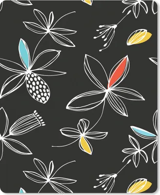 Produktbild von MuchoWow® Mauspad Mousepad Blumen - Linienkunst - Muster 19x23 cm - Mousepads - Maus Mat - Pad - Mausunterlage - Mauspads - Spielen