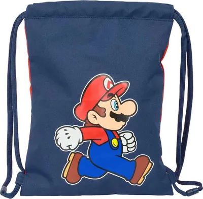 Produktbild von Safta 34 Cm Super Mario Trick Turnbeutel Blau Blau One Size
