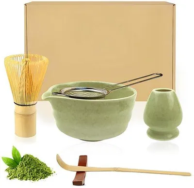 Produktbild von Matcha-Keramikset, 6-teilig, inkl. Matcha-Kom, Schenkbecher, Löffel