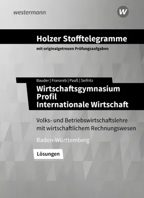 Produktbild von Holzer Stofftelegramme Baden-Württemberg - Wirtschaftsgymnasium
