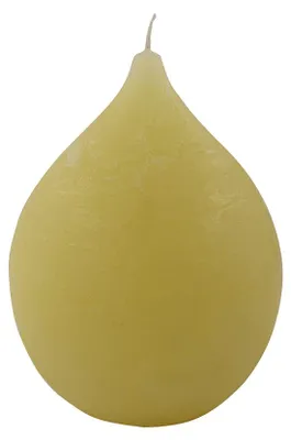 Immagine prodotto di Candela a forma di goccia, di colore giallo limone.
