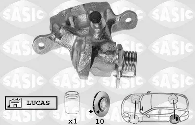 Produktbild von SASIC Bremssattel Hinten Links für NISSAN ALMERA II Hatchback (N16) 6506054
