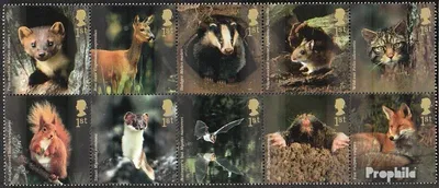 Produktbild von Briefmarken Großbritannien 2004 Mi 2236-2245 Zehnerblock (kompl.Ausg.) postfrisch Tiere des Waldes