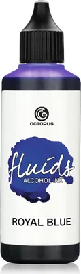 Immagine prodotto di 100 ml Octopus Fluids Inchiostro ad alcool ROYAL BLUE, inchiostro ad alcool per Fluid Art e Resin Art, blu
