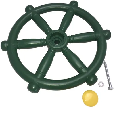 Produktbild von Steuerrad Spielturm grün 30 cm - Schiffslenker für Piratenschiff