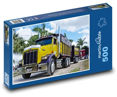 Obrázek produktu pro Puzzle 500 Žlutý Americký Náklaďák - martinpuzzle