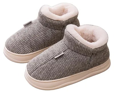 Image de Chaussons d'hiver pour femmes avec polaire et semelles épaisses