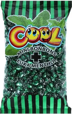 Produktbild von Cool Minibonbons Eukalyptus Menthol Geschmack einzeln verpackt 1000g