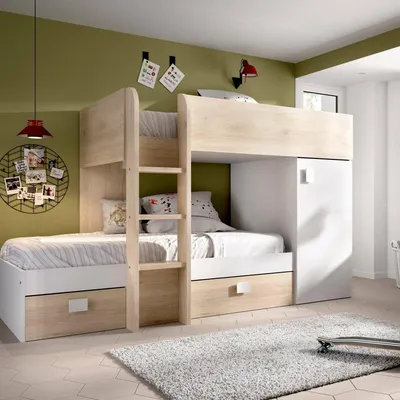 Imagen del producto de Pax - Set de Dormitorio, 255x112x150h cm Blanco, 2 Cajones