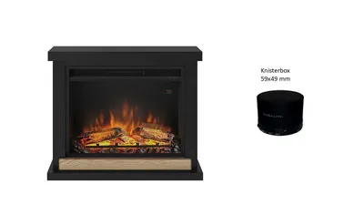 Produktbild von TAGU Hagen Elektrokamin schwarz mit 23 Zoll Powerflame, 1500W, mit Knisterbox