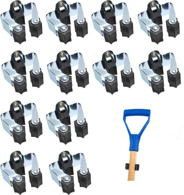 Produktbild von 12x Werkzeug Besen Wand Gerätehalter Wandhalter Besenhalter mit Befestigungsmaterial