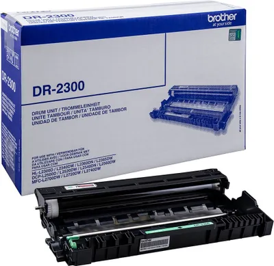 Zdjęcie produktu dla Brother DR-2300, Oryginalny, Brother, Brother HL-L2300D / HL-L2340DW / HL-L2360DN / HL-L-2365DW / DCP-L2500D / DCP-L2520DW / DCP-L2540DN..., 1 szt., 12000 stron(y), Druk laserowy