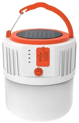 Immagine prodotto di Lampade da campeggio a LED, multifunzionali per esterni, a energia solare, ricaricabili tramite USB, illuminazione di emergenza, lampada portatile