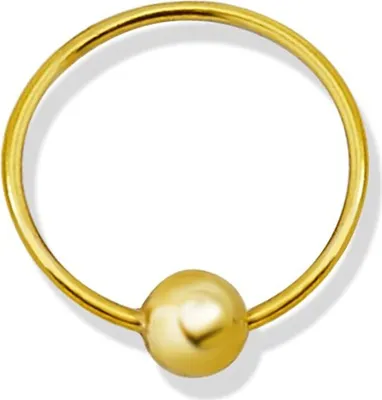 Produktbild von Karisma Sterling Silber 925 BCR-Ring (ball closure ring) Piercing Klemmkugel Ohrring- Durchmesser 10mm - Gold