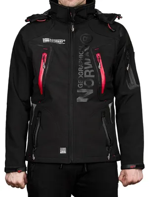 Obrázok produktu pre Geographical Norway WU6068H/GN-BLACK / RED pánska čierna softshellová bunda