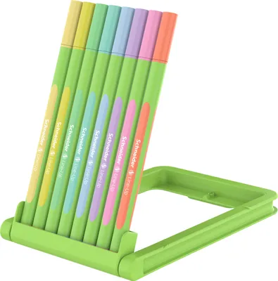 Produktbild von Schneider Fineliner Line-Up pastell 8er Stiftebox, farbig sortiert