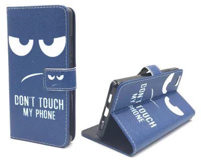 Produktbild von Dont Touch My Phone Handyhülle Huawei P8 Lite Klapphülle Wallet Case