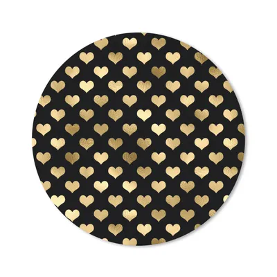 Produktbild von MuchoWow® Mauspad Mousepad Muster - Herz - Gold 40x40 cm - Mousepads - Maus Mat - Pad - Mausunterlage - Schreibtisch Accessoires