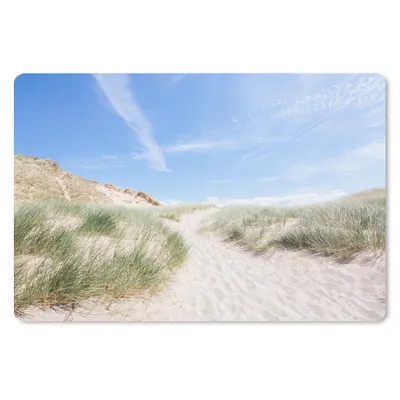 Produktbild von MuchoWow® Schreibtischunterlage Strand - Düne - Gras 60x40 cm - XXL Mauspad - Großes Mauspad