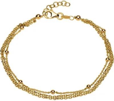 Produktbild von Vergoldetes 925er Silberarmband mit Kugelelementen SB0301