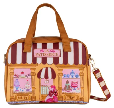 Produktbild von Oilily Handtasche Umhängetasche Deja Futur Kids Patisserie Handbag Pumpkin Spice hellbraun