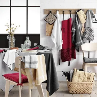 Obrázek produktu pro Obdélníkový ubrus 140 x 240 cm, antracitová barva, recyklovaná bavlna, jednobarevný