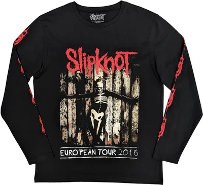 Produktbild von Slipknot - "Skeleton Flag" T-Shirt für Herren/Damen Uni Langärmlig RO10621 (M) (Schwarz)