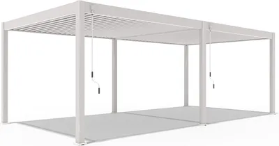 Produktbild von Weide Deluxe | Pergola Voll Aluminium freistehend | 3,6 x 7,2 M | Lamellendach Ivory Sand