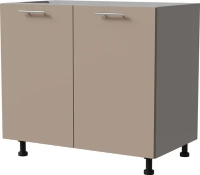 Produktbild von Küchenunterschrank BRERRA 90x82cm lackiert Farbe wählbar BR-D11/90,RAL 1016 graubeige Matt,grau