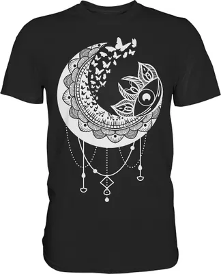 Produktbild von Mond Sonne Frauen Schmetterling T-Shirt – Black / M