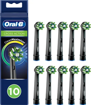 Produktbild von Oral-B Cross Action CleanMaximiser Ersatzbürsten schwarz (10 Stk.)