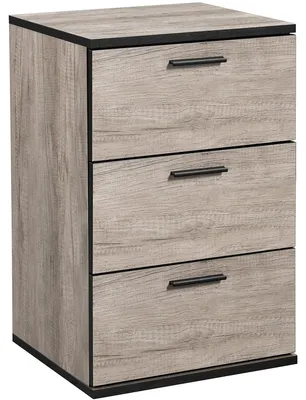 Produktbild von Nachttisch Nachtschrank Beistelltisch - 3 Schubladen - 40 x 35 x 60,5 cm - MDF - Für Schlafzimmer und Wohnzimmer