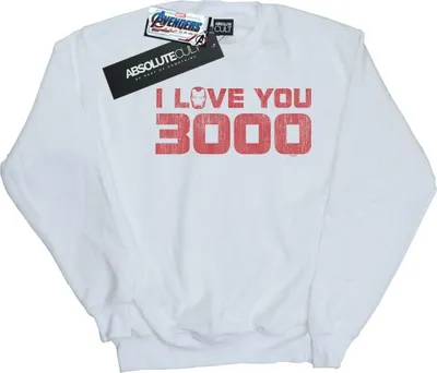 Produktbild von Marvel - "Avengers Endgame I Love You 3000" Sweatshirt für Herren BI6790 (4XL) (Weiß)