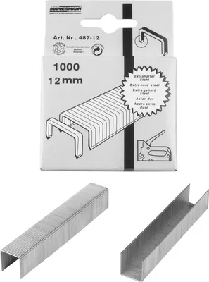 Produktbild von BRÜDER MANNESMANN Heftklammern 12 mm verzinkt 1.000 Stück