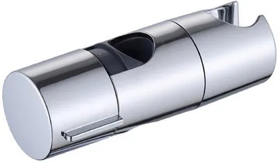 Immagine prodotto di Supporto per soffione doccia in 2 pezzi, supporto con dispositivo di scorrimento regolabile da 19 a 25 mm, non richiede forature, supporto girevole a 360°