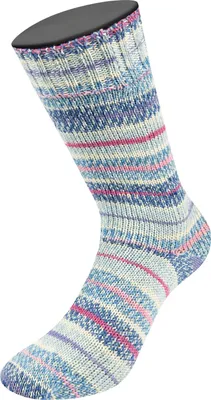 Produktbild von Lana Grossa - Meilenweit 100g Cashmere Mezzo 4206 dunkelblau pink ecru himmelblau rosa hellblau lila