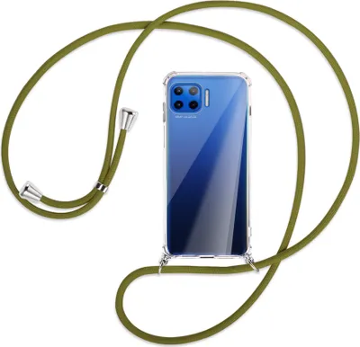 Produktbild von Handykette Backcover-Schutzhülle mit Band (Metall silberfarben) für Motorola Moto G 5G Plus - khaki
