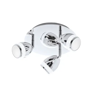 Image de Plafonnier LED Lampe de salle de bain pivotant et orientable Ø22cm 12W Chrome IP44 Briloner
