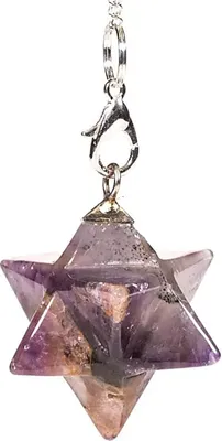 Produktbild von Amethyst-Merkaba-Pendel, achtspitzig – 3 cm