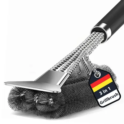 Productafbeelding van 3-in-1 Grillborstel met Lange Handgreep