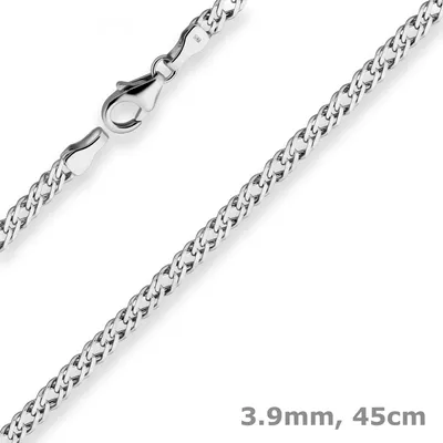 3-9mm-Zwillingspanzerkette-aus-925-Silber-rhodiniert-45cm