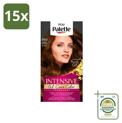 Zdjęcie produktu dla 15 sztuk farby do włosów Poly Palette, odcień: złoty brąz (660), pojemność: 115 ml, zestaw ekonomiczny