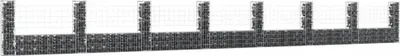 Produktbild von Maison Exclusive - Gabionenkorb U-Form mit 8 Säulen Eisen 860x20x100 cm