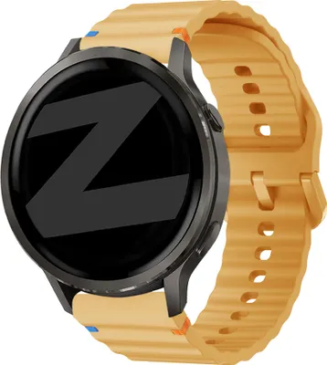 Produktbild von Bandz Silikonarmband „Wave“, passend für Garmin Vivoactive 4s / Vivomove 3s / Venu 4 (41 mm) / Venu 3s / Venu 2s / Forerunner 265s  – Armeegrün