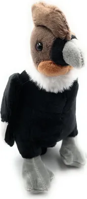 Immagine prodotto di Onwomania peluche in tessuto animale condor uccello condor andino avvoltoio 21cm nero