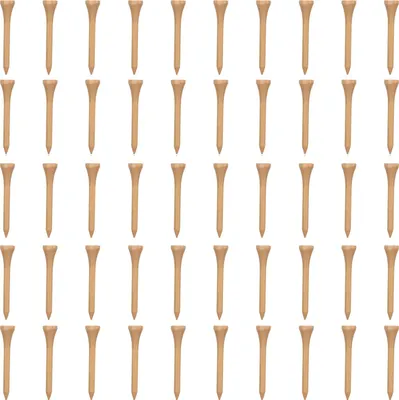 Immagine prodotto di 50 pezzi di tee da golf, professionali, robusti, tee da golf di ricambio in legno per accessori, 54 mm