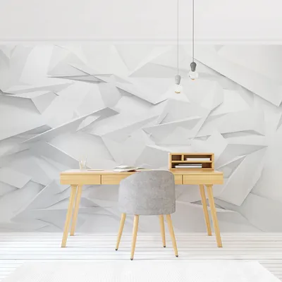 Produktbild von Mustertapete - Vliestapete - gemusterte Tapete UV-beständig Geometrisch weiss 3D-Effekt Abstrakt Wandtapete geruchsfrei