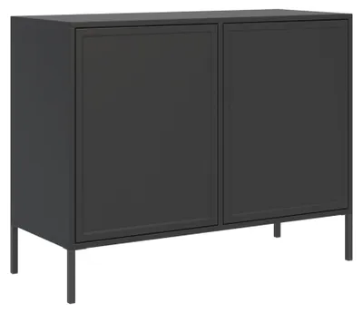 Image de Selsey Velveto – Buffet à 2 portes, noir, 100 cm
