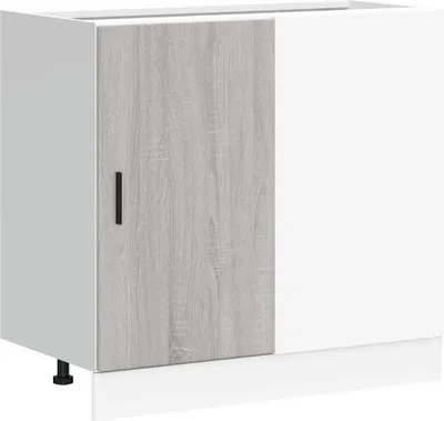 Image de Meuble sous évier "Lyon" en bois d'ingénierie Sonoma gris